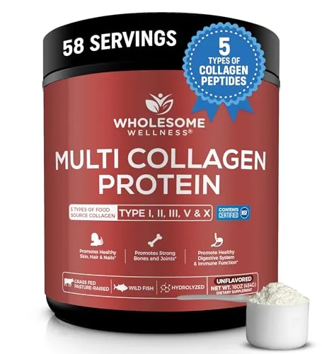 Wholesome Wellness Premium Multi Collagen Peptides (5 Types)